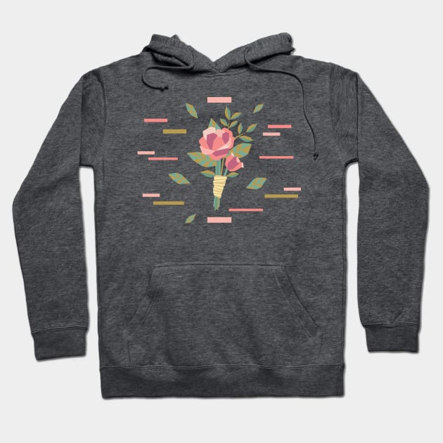 Abstract Floral Bouquet Hoodie by Carabara Designs